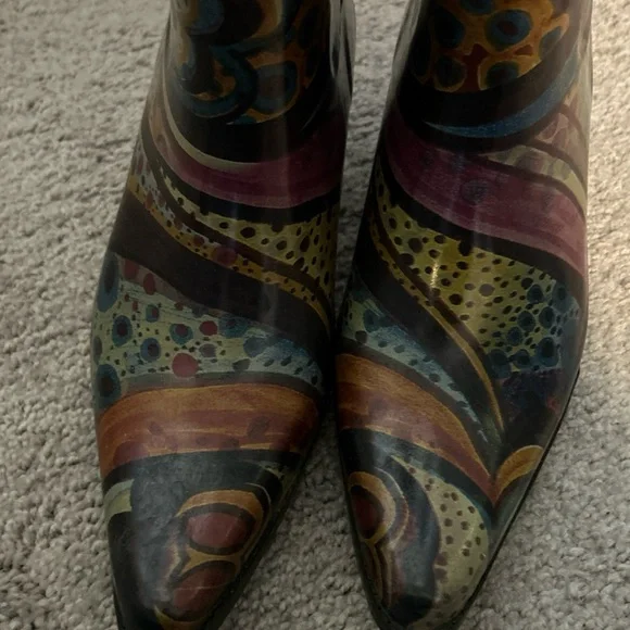 Nomad Corkys Women Rubber Rain Boots Western Cowboy BOHO Hippie Chic Size 9 - Picture 4 of 7